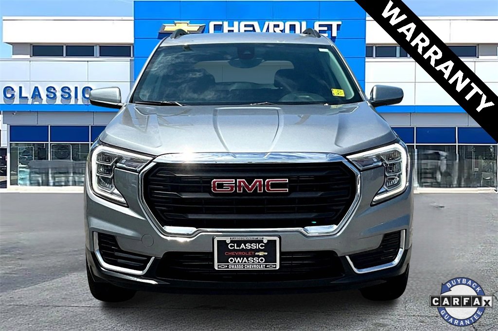 Used 2023 GMC Terrain SLE with VIN 3GKALTEG0PL215267 for sale in Owasso, OK