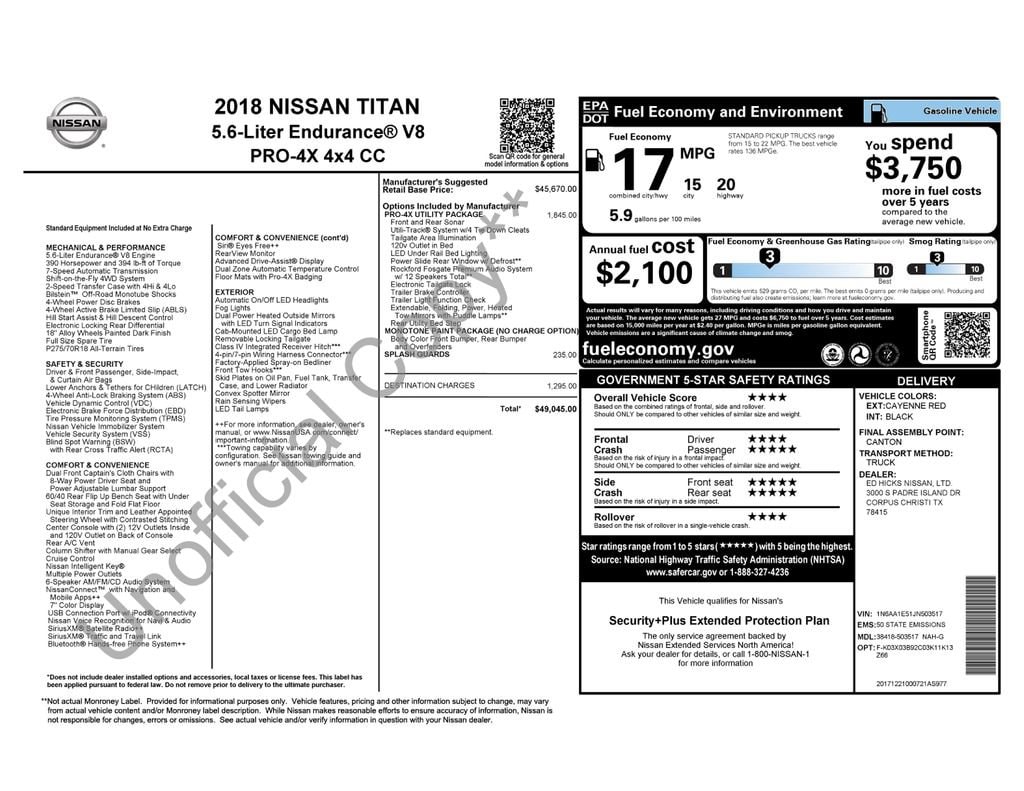 Used 2018 Nissan Titan PRO-4X
