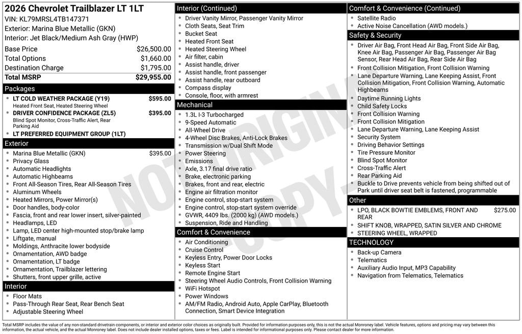 2026 Chevrolet Trailblazer LT - Photo 8