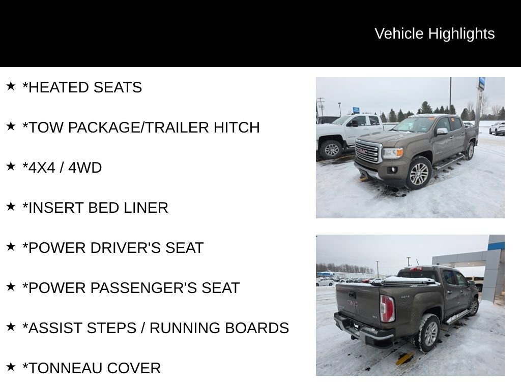 Used 2016 GMC Canyon 4WD SLT Truck