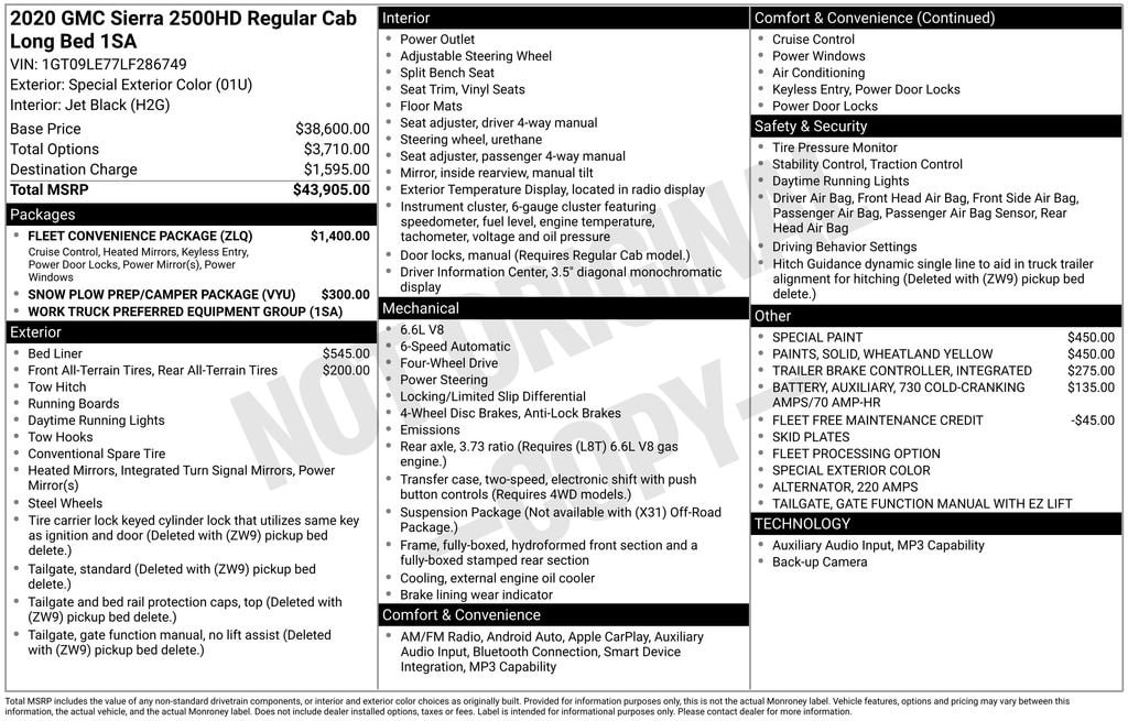 Used 2020 GMC Sierra 2500 HD Truck