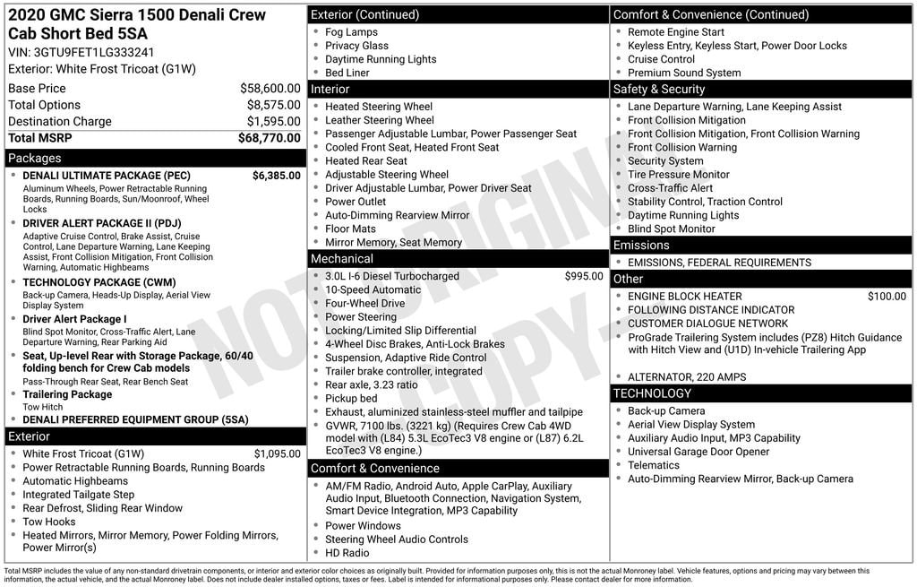 Used 2020 GMC Sierra 1500 Denali Truck