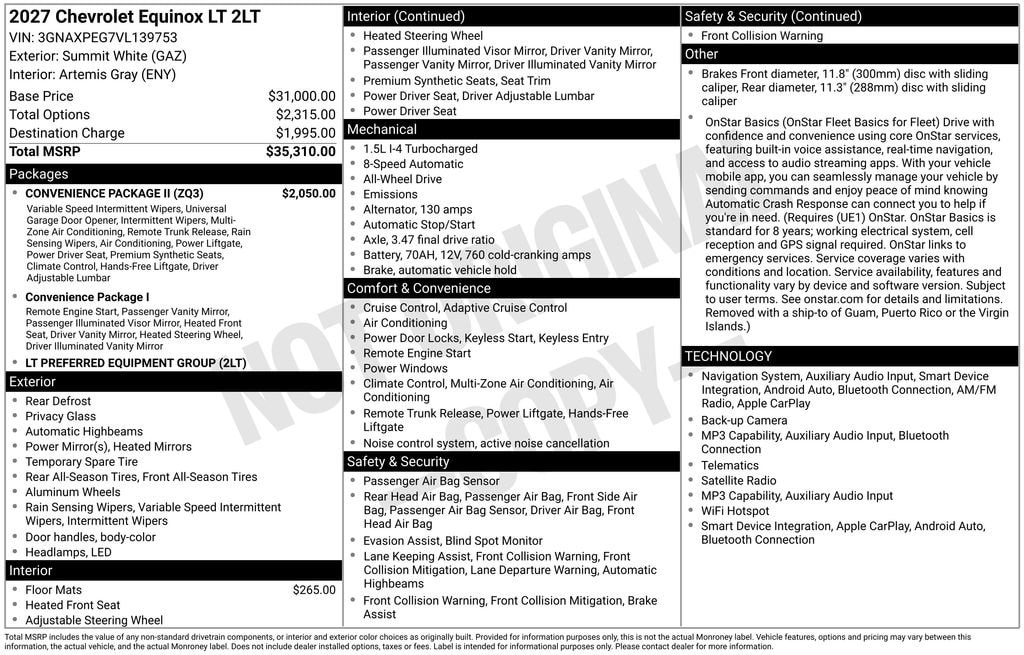 2027 Chevrolet Equinox LT - Photo 4