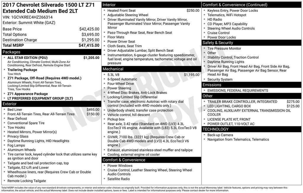 Used 2017 Chevrolet Silverado 1500 LT Truck