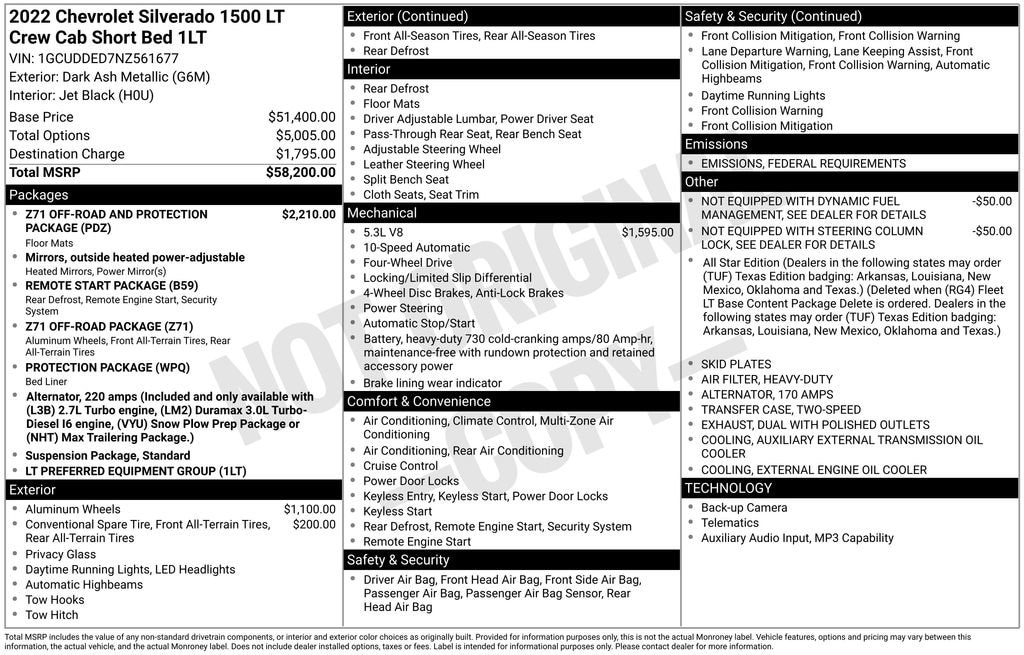 Used 2022 Chevrolet Silverado 1500 LT Truck