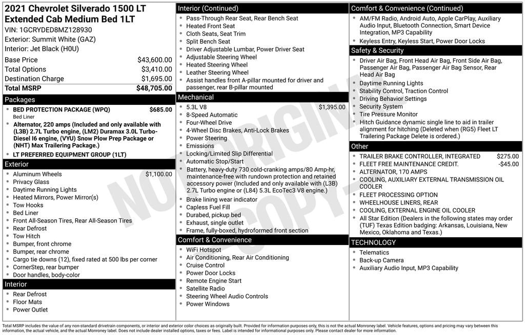 Used 2021 Chevrolet Silverado 1500 LT Truck