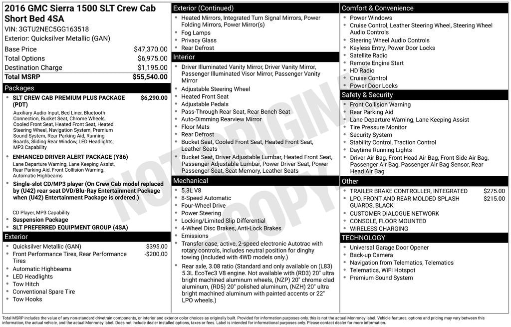 Used 2016 GMC Sierra 1500 SLT Truck