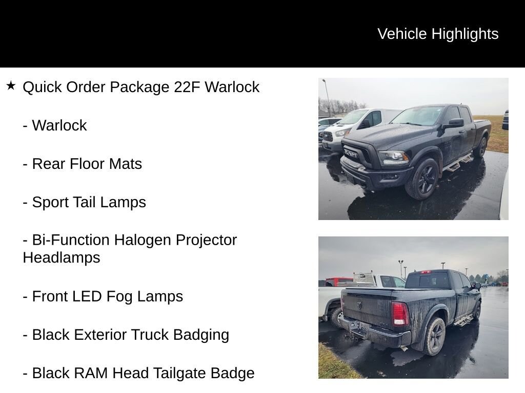 Used 2020 Ram 1500 Classic Warlock Quad Cab 4x4 64 Box Truck