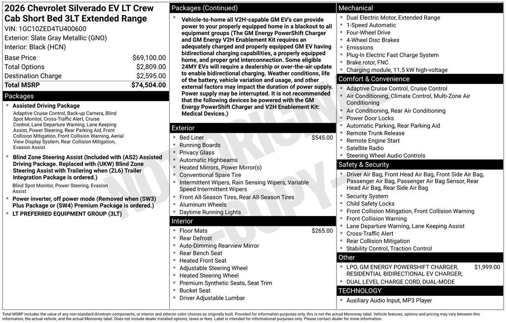 2026 Chevrolet Silverado EV LT - Photo 8