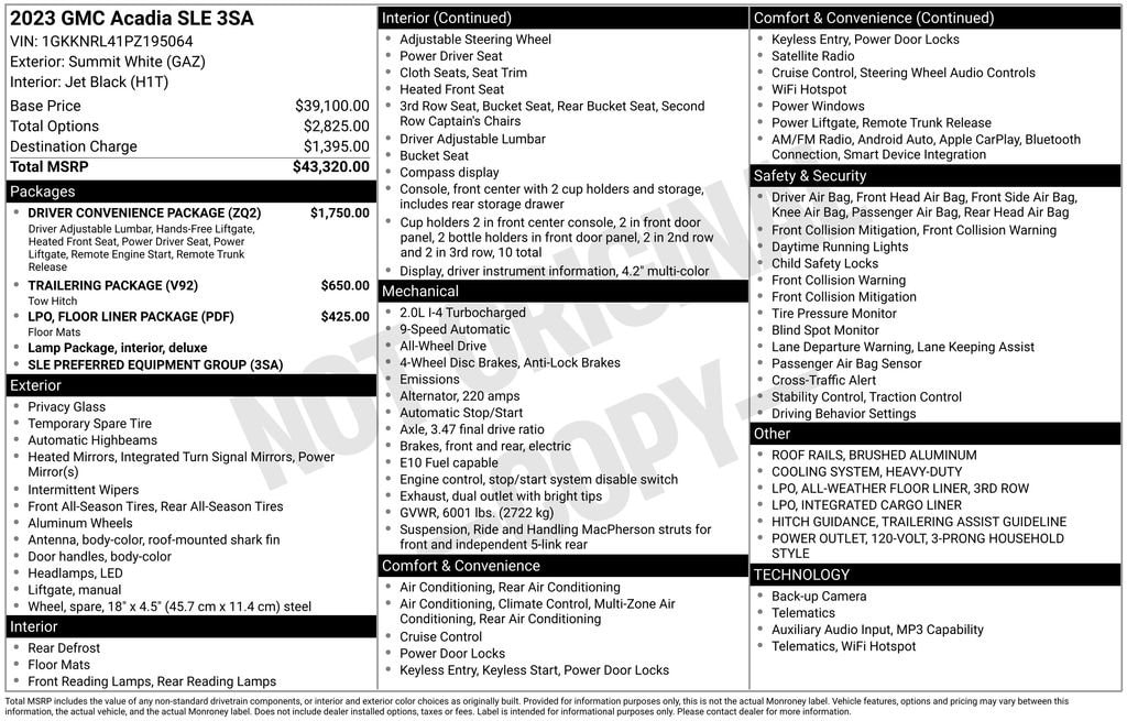 Used 2023 GMC Acadia SLE SUV