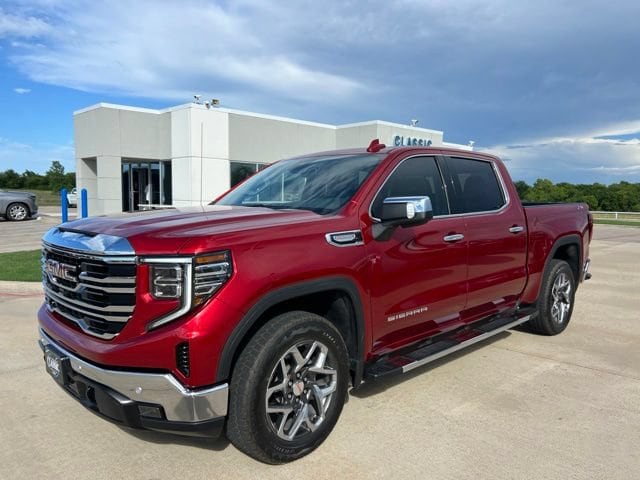 Volcanic Red Tintcoat 2024 GMC Sierra 1500 SLT Crew Cab 4WD Pickup Truck Four-Wheel Drive Automatic
