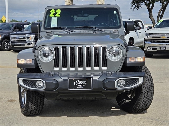 Used 2022 Jeep Wrangler Unlimited Sahara with VIN 1C4HJXEG7NW255523 for sale in Carrollton, TX