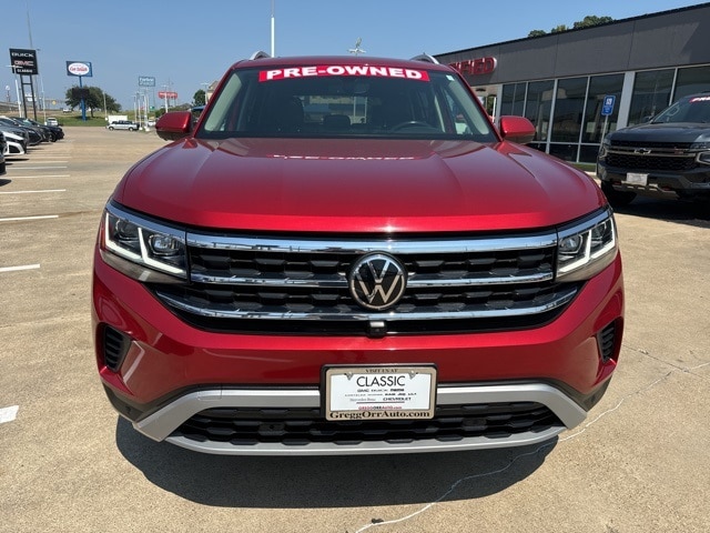 Used 2021 Volkswagen Atlas SEL Premium with VIN 1V2TR2CA7MC518354 for sale in Texarkana, TX