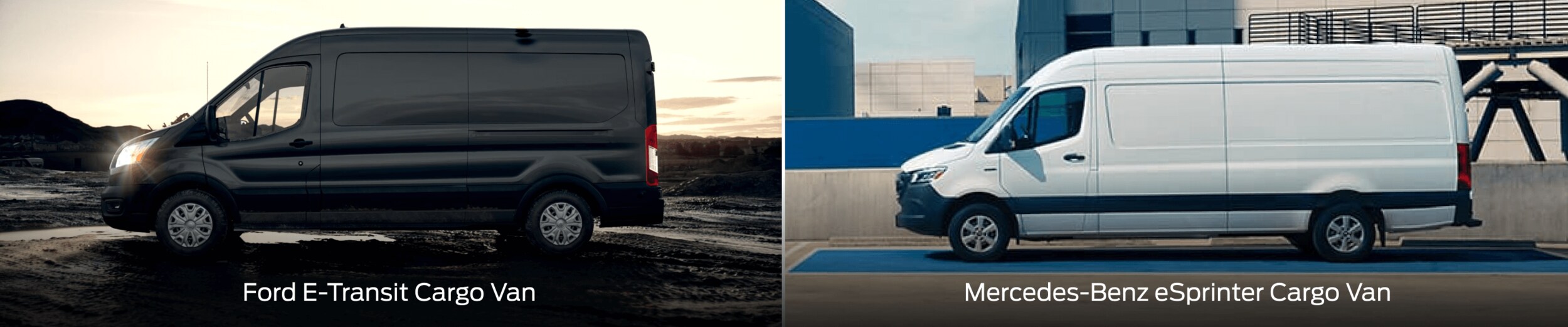 ETransit Cargo Van Vs. MercedesBenz eSprinter Cargo Van Comparison