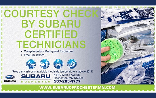 Courtesy Check | Subaru of Rochester