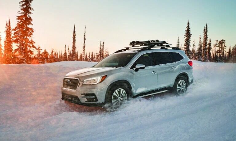 2021 Subaru Ascent exterior driving in snow