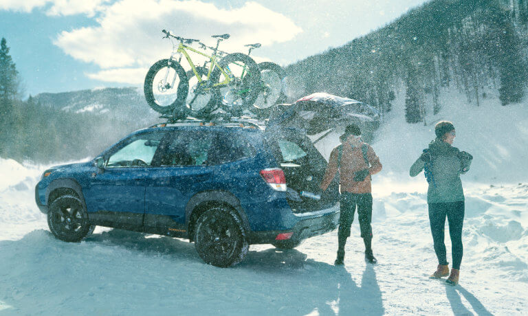 2022 Subaru Forester Exterior Wilderness Bikers in Snow