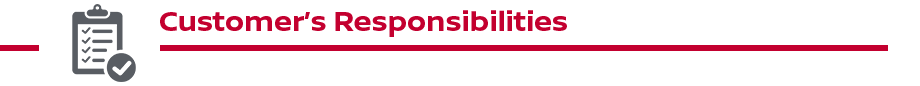 Customer's Responsibilities