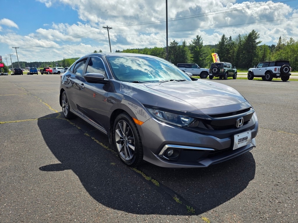 Used 2021 Honda Civic EX-L with VIN 19XFC1F72ME006391 for sale in Cloquet, Minnesota