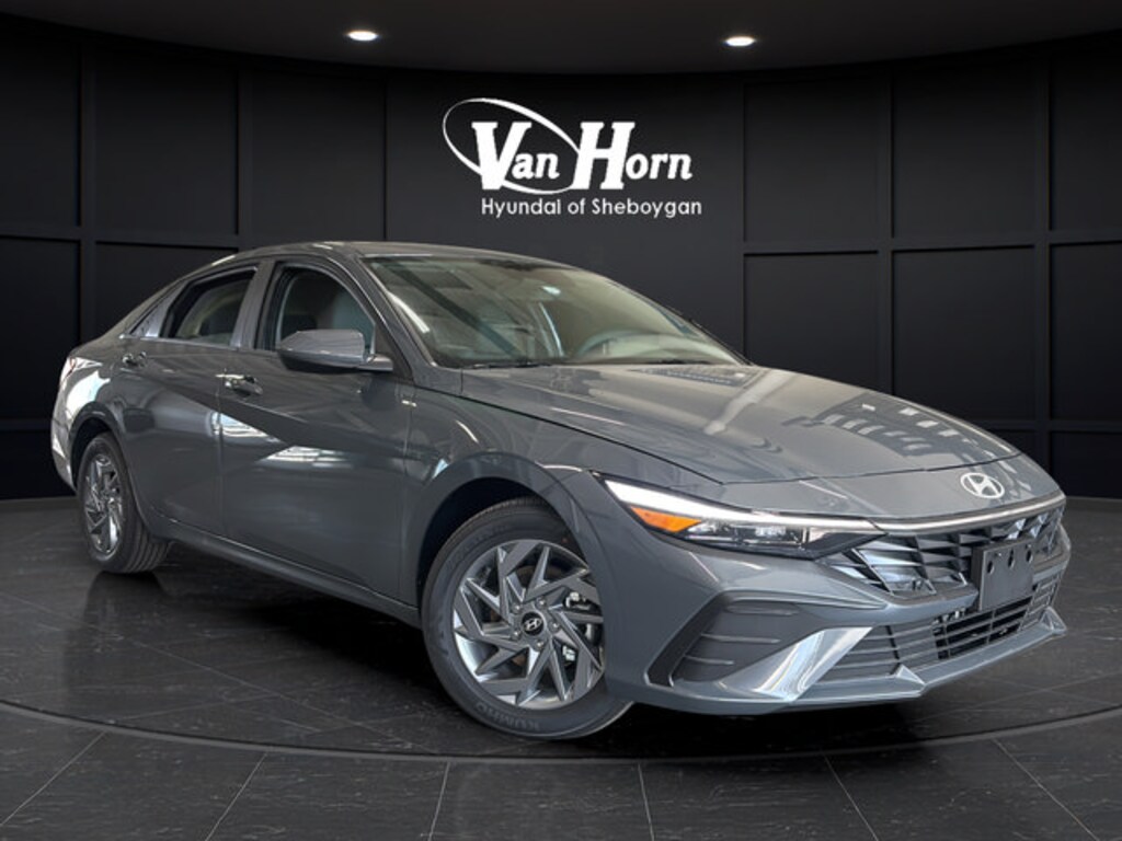 New 2026 Hyundai Elantra Hybrid Blue Sedan