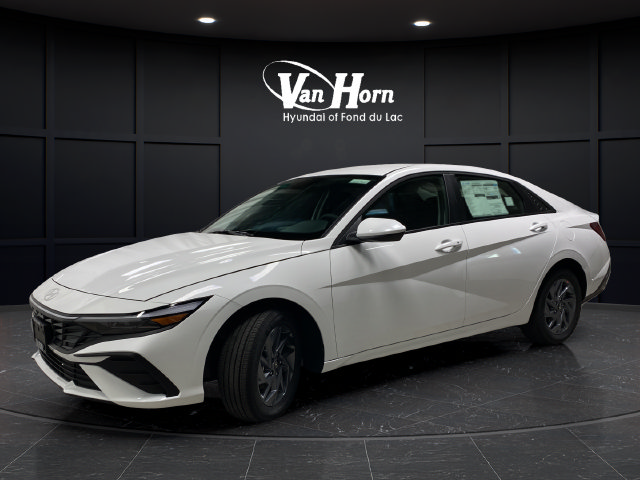New 2026 Hyundai Elantra Hybrid Blue Sedan