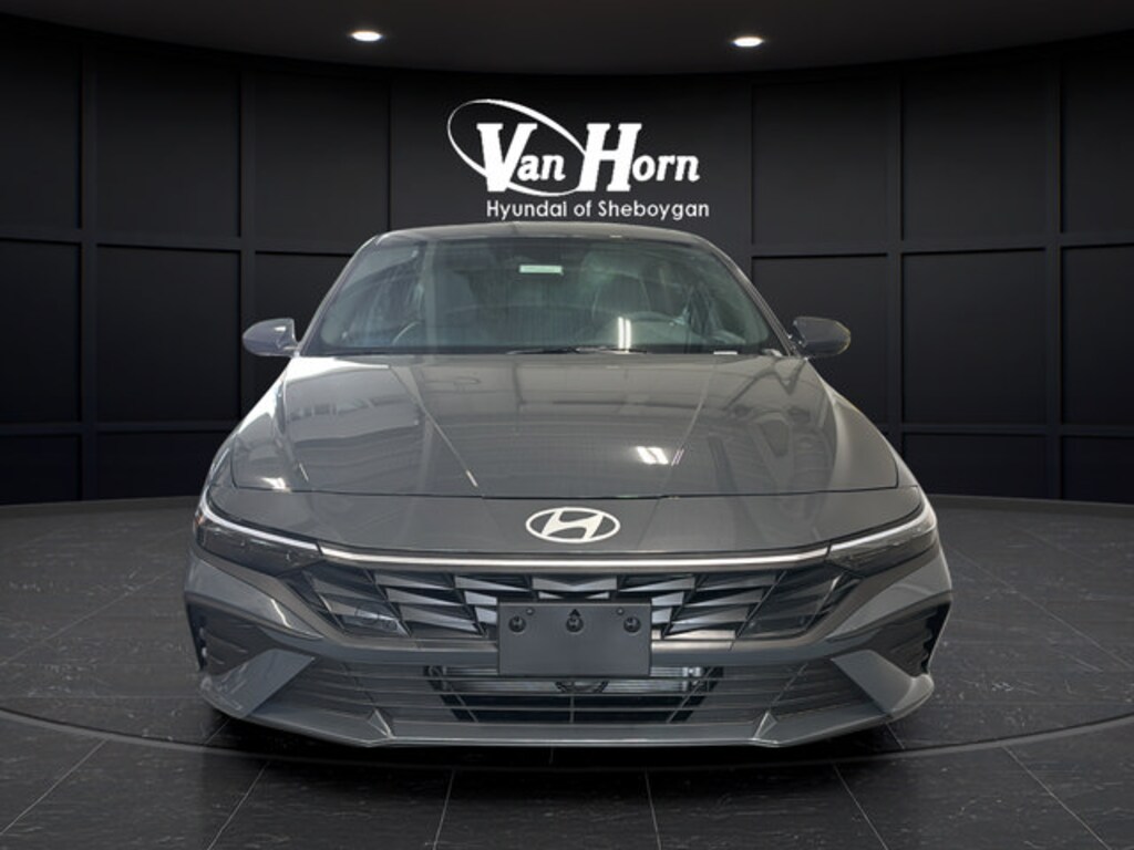 New 2026 Hyundai Elantra Hybrid Blue Sedan