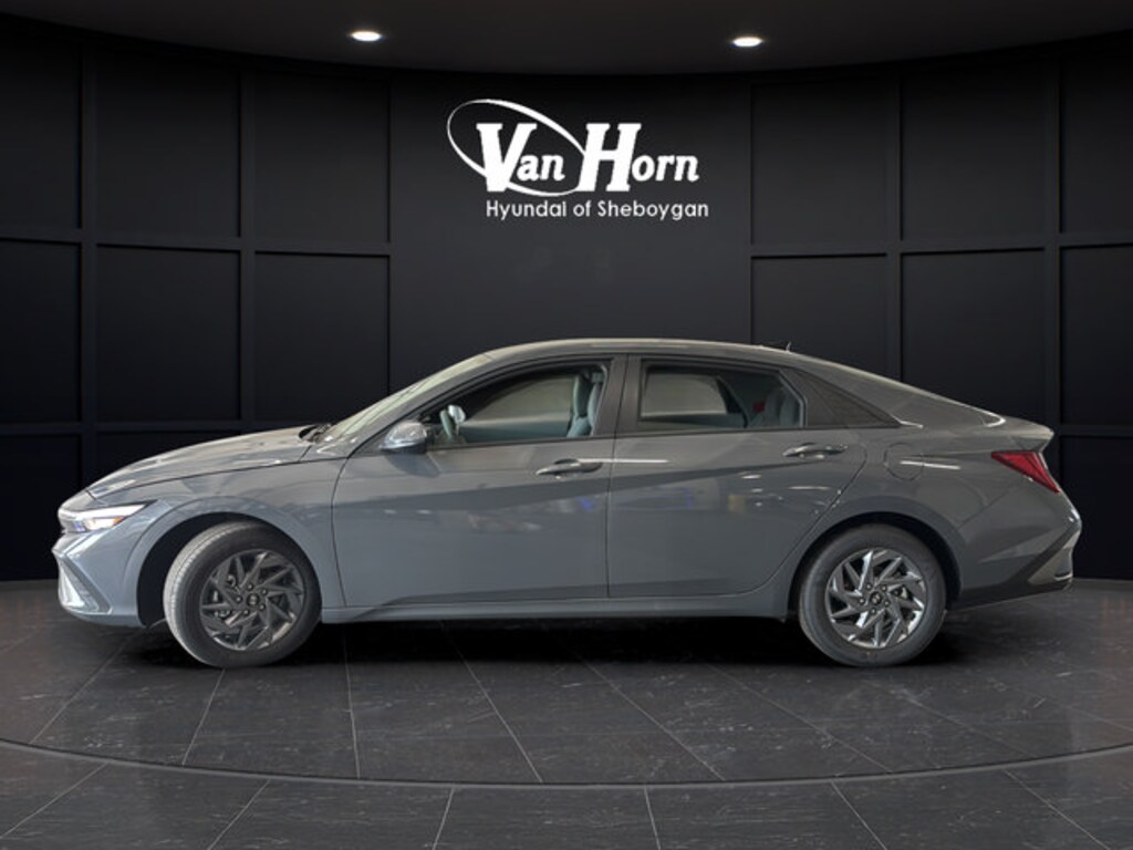 New 2026 Hyundai Elantra Hybrid Blue Sedan