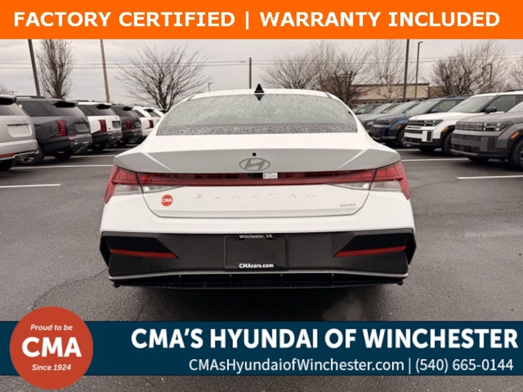 Certified 2025 Hyundai Elantra Hybrid Blue Sedan