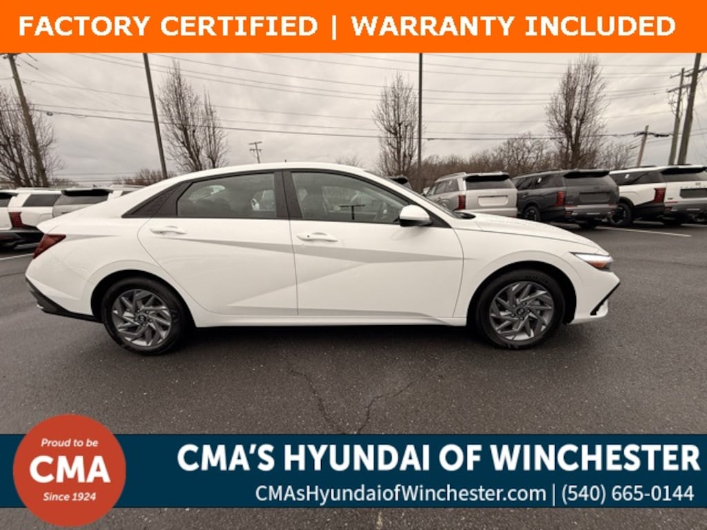 Certified 2025 Hyundai Elantra Hybrid Blue Sedan