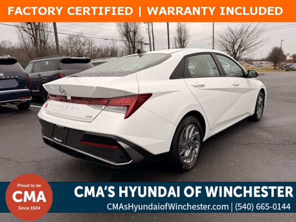 Certified 2025 Hyundai Elantra Hybrid Blue Sedan