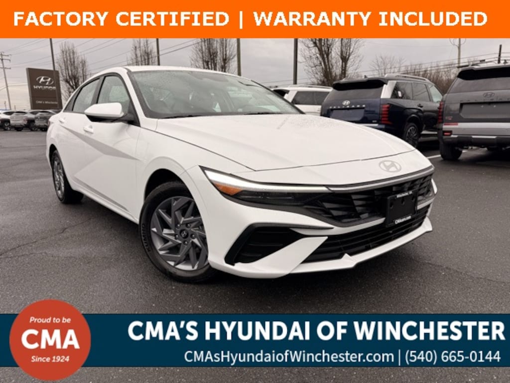 Certified 2025 Hyundai Elantra Hybrid Blue Sedan