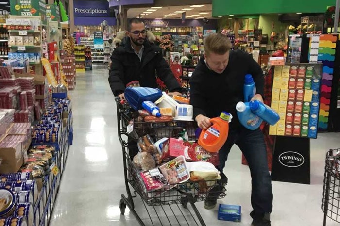 Participants helped the Calgary Food Bank by gathering items for CMP Automotive's 9th Annual Grocery Dash.