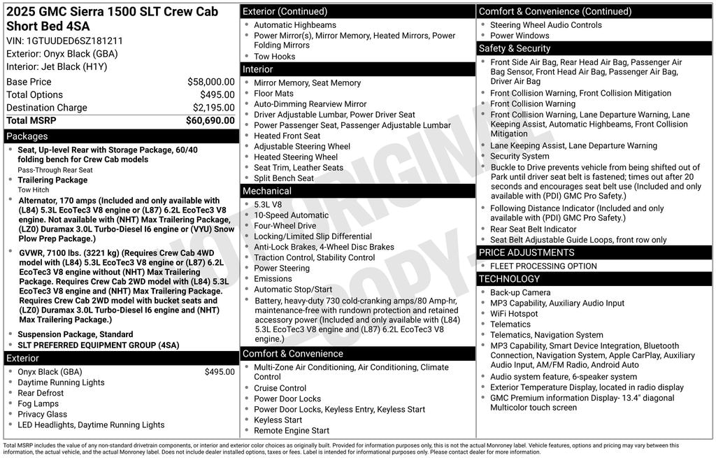 Used 2025 GMC Sierra 1500 SLT Truck Crew Cab