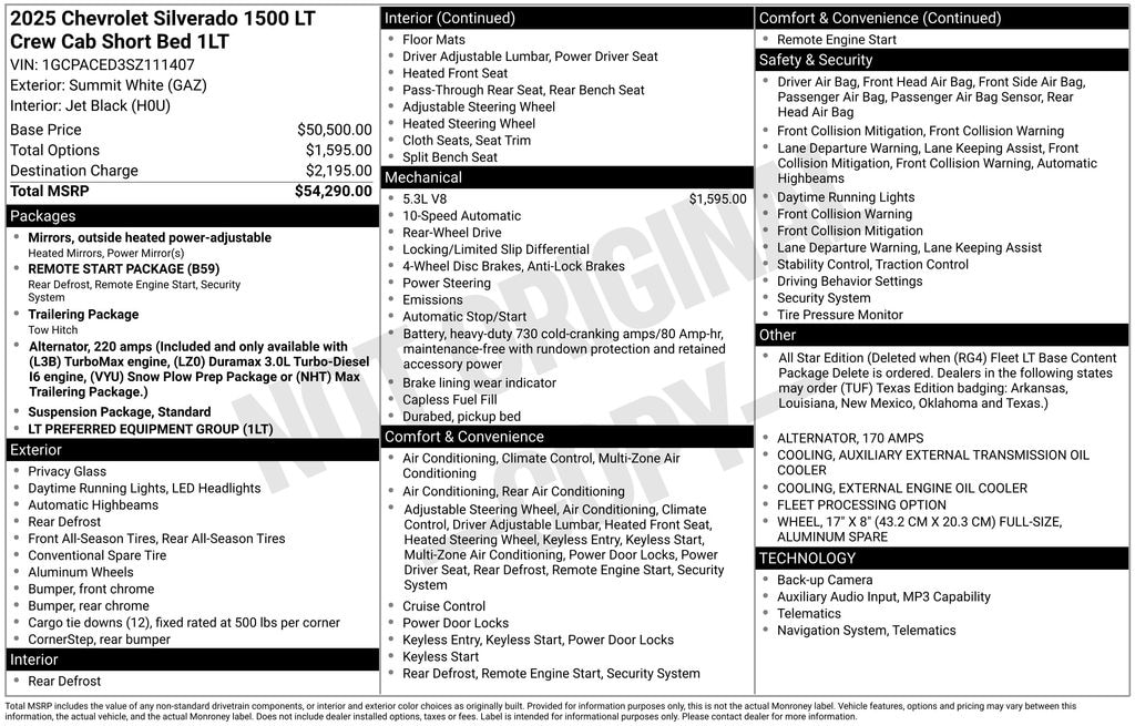 Used 2025 Chevrolet Silverado 1500 LT w/1LT Truck Crew Cab