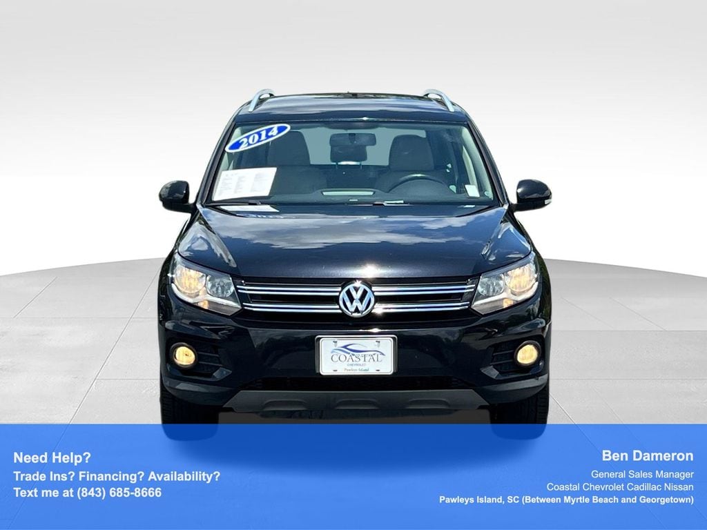 Used 2014 Volkswagen Tiguan SE with VIN WVGAV3AX8EW626253 for sale in Pawleys Island, SC