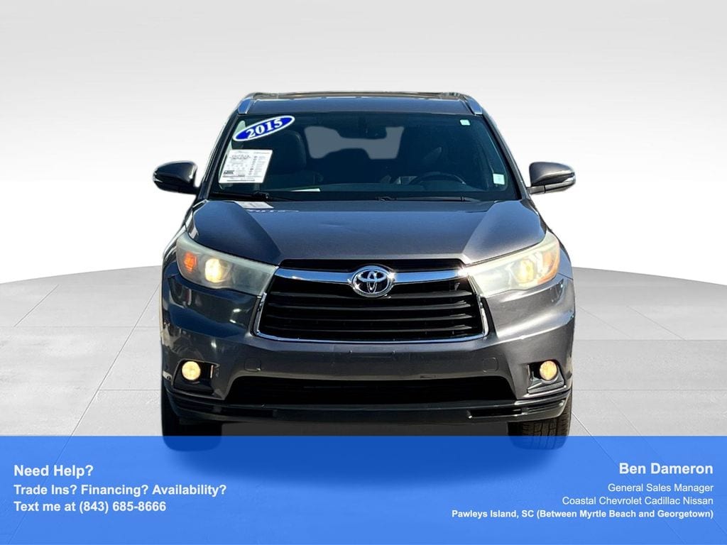 Used 2015 Toyota Highlander XLE with VIN 5TDJKRFH9FS109367 for sale in Pawleys Island, SC