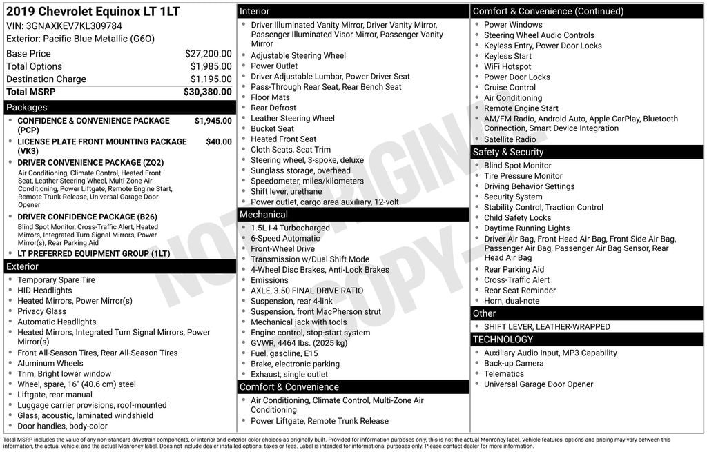 Used 2019 Chevrolet Equinox LT w/1LT SUV