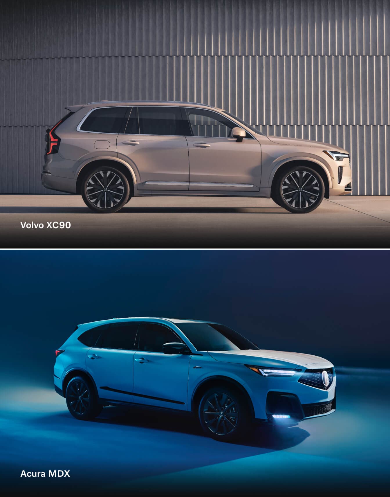Volvo XC90 vs. Acura MDX Dimensions
