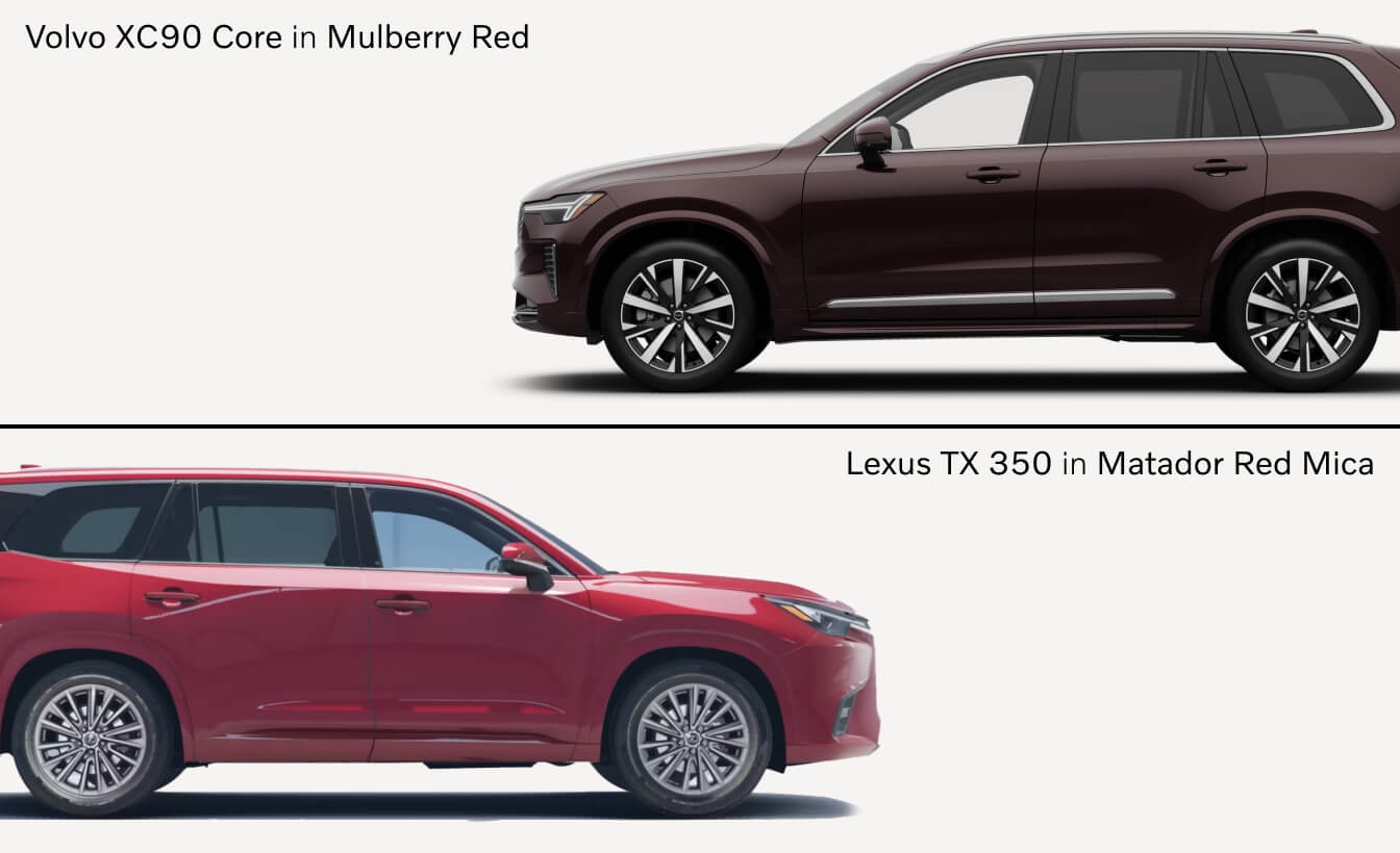 Lexus TX vs. Volvo XC90 MPG