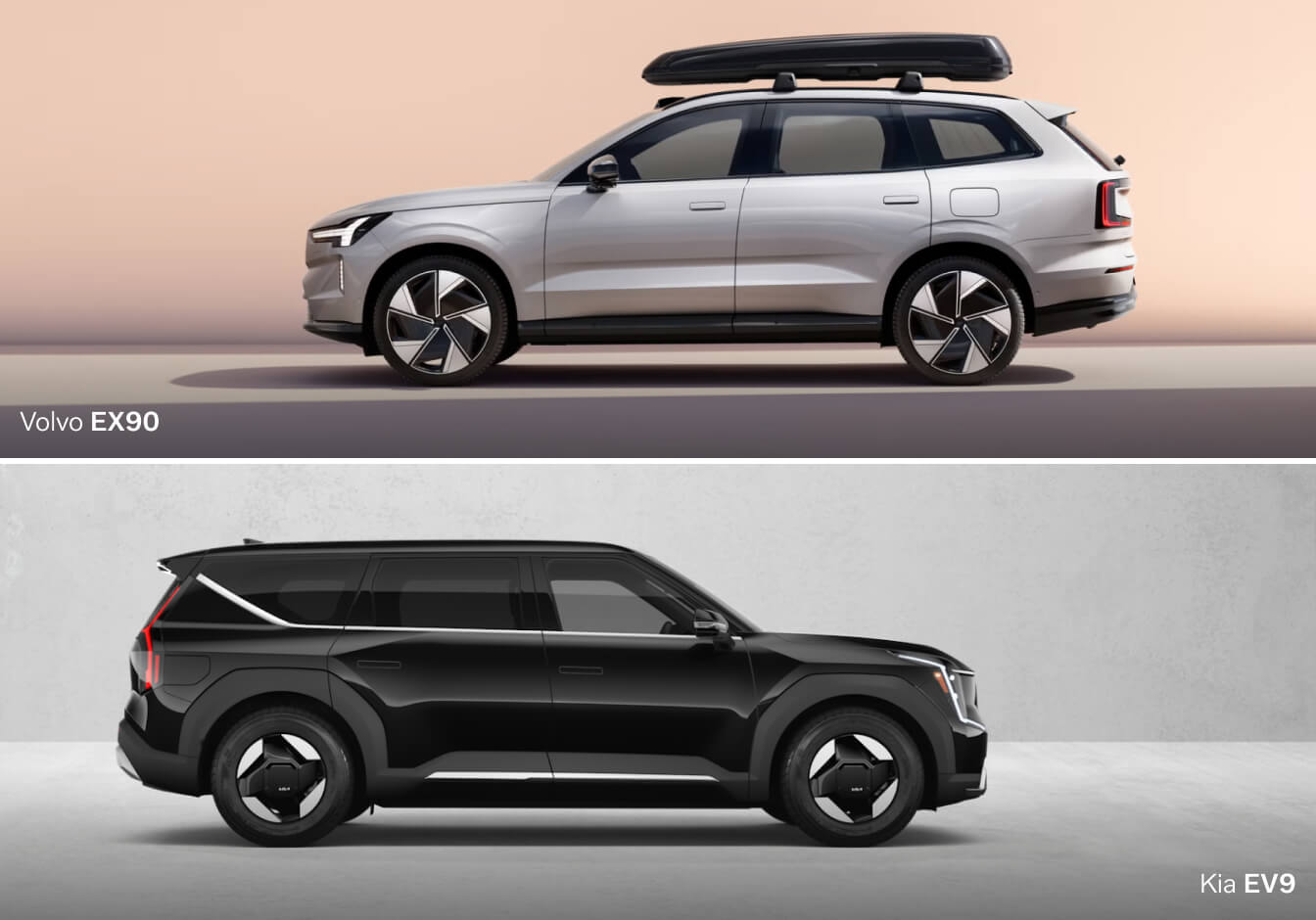 Volvo EX90 vs. Kia EV9 Range & Performance
