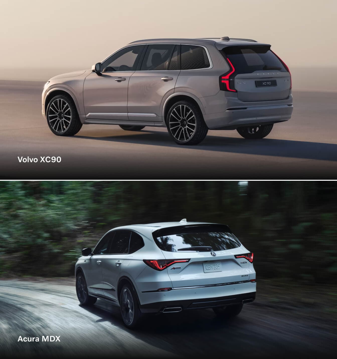 2026 Volvo XC90 vs. 2026 MDX Specs