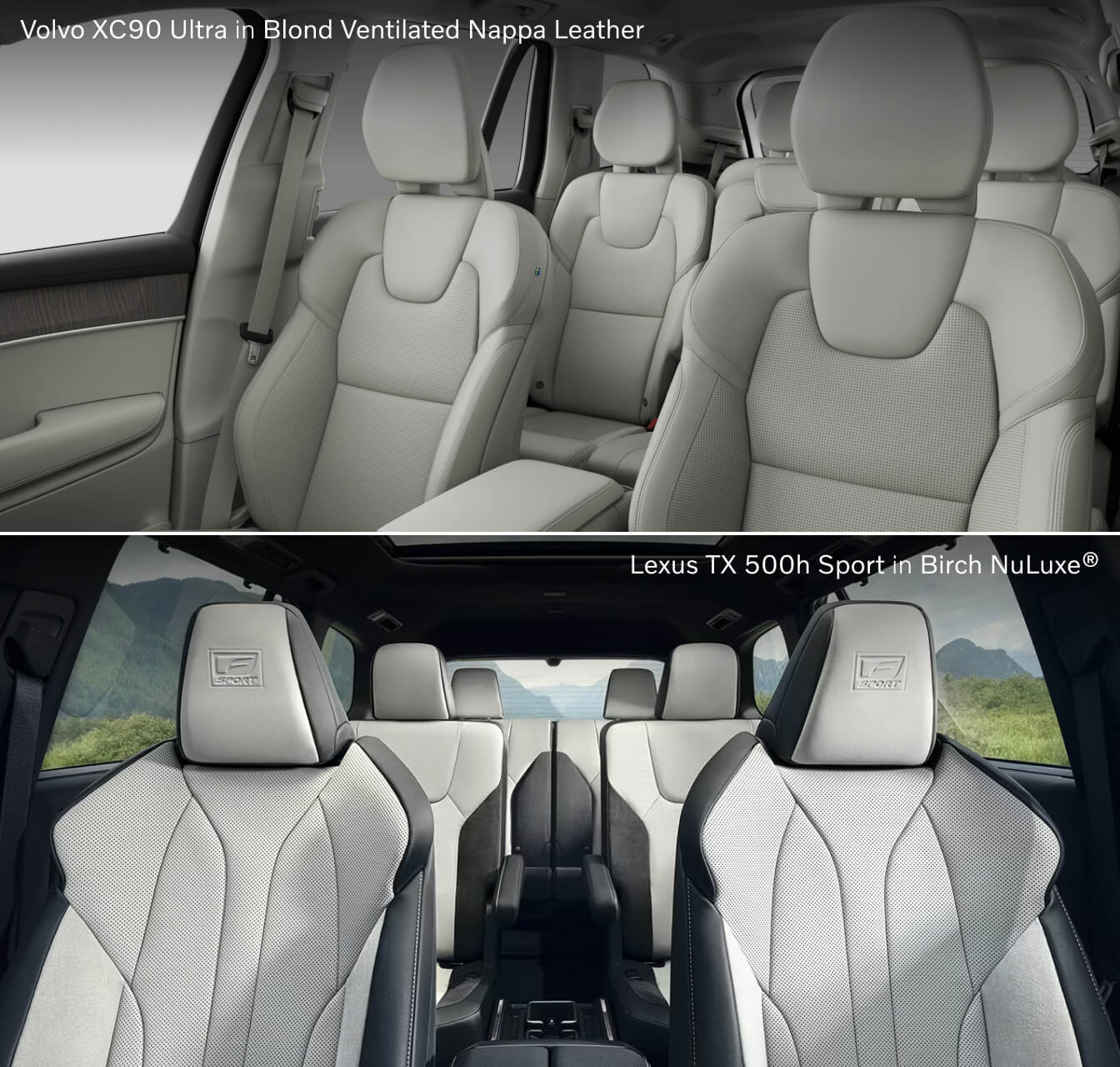 Volvo XC90 vs. Lexus TX Interior