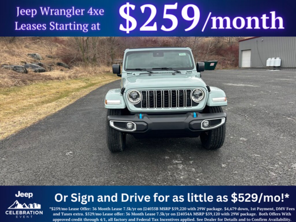 New 2024 Jeep Wrangler 4xe 4DOOR SAHARA For Sale Cobleskill NY