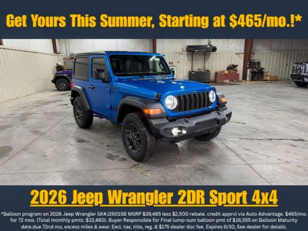 New 2026 Jeep Wrangler Sport S Sport Utility