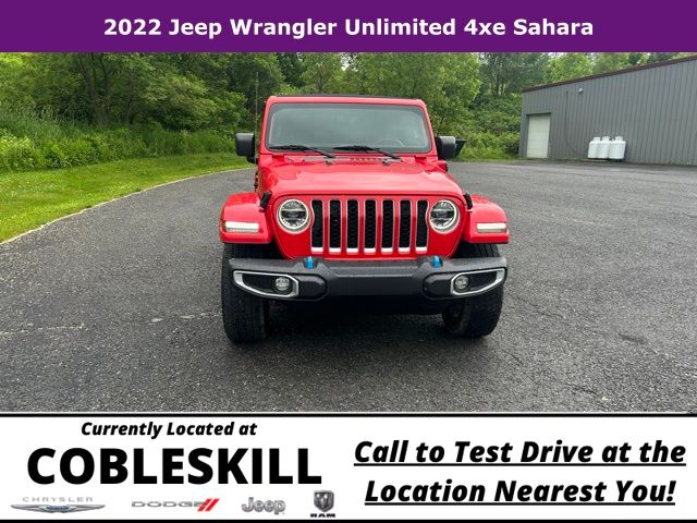 Used 2022 Jeep Wrangler Unlimited Sahara 4XE with VIN 1C4JJXP62NW205845 for sale in Cobleskill, NY