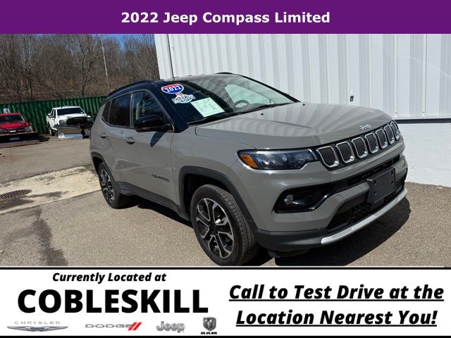 Used 2022 Jeep Compass Limited with VIN 3C4NJDCB9NT232226 for sale in Cobleskill, NY