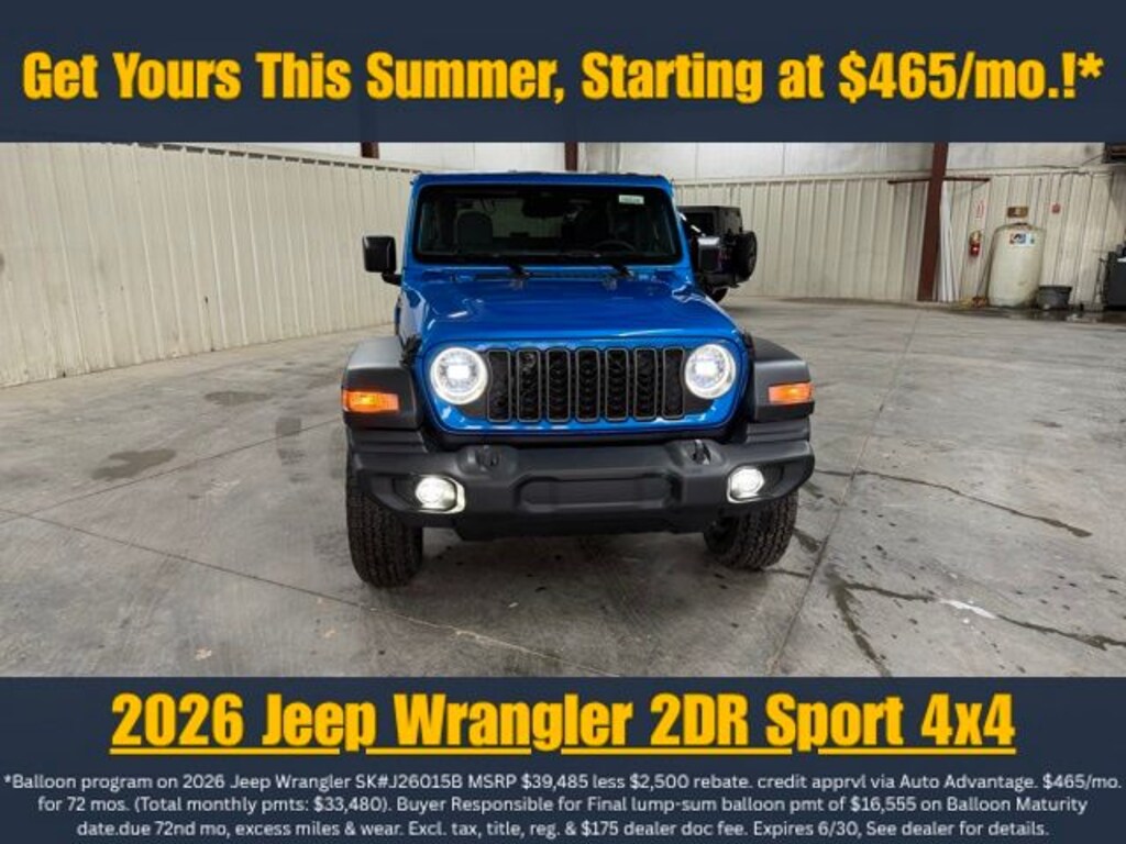 New 2026 Jeep Wrangler Sport S Sport Utility
