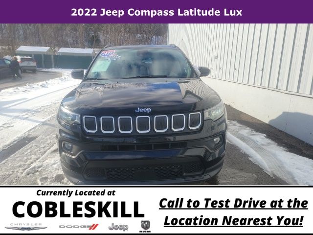 Used 2022 Jeep Compass Latitude Lux with VIN 3C4NJDFB3NT117374 for sale in Cobleskill, NY