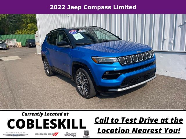 Used 2022 Jeep Compass Limited with VIN 3C4NJDCB3NT113703 for sale in Cobleskill, NY