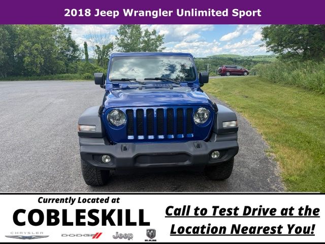 Used 2018 Jeep All-New Wrangler Unlimited Sport with VIN 1C4HJXDG1JW258803 for sale in Cobleskill, NY